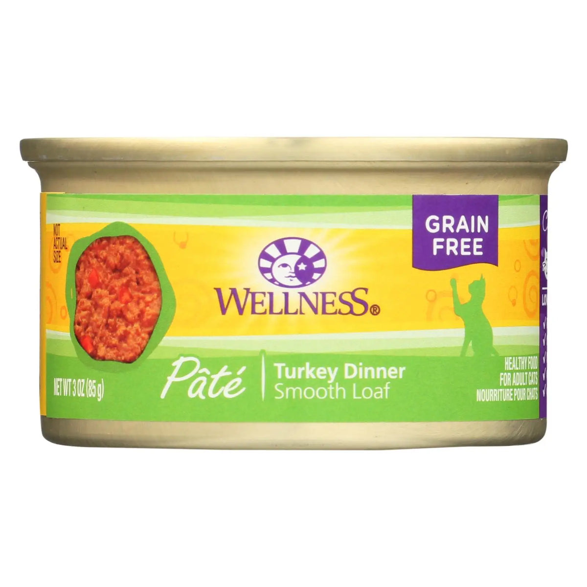 UD2 Wellness Case of 24 3 Oz Wet Cat Food Turkey Recipe Made with Meat Ingredients