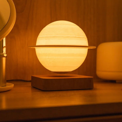 Hot Sale 3D Printed Bedroom Decoration Customizable Modern Warm Night Light Magnetic Levitation Floating Saturn Table Lamp