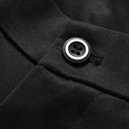 Suit Pants for Men Fashion Elegant Male Dress Pants Solid Color Straight Long Trousers Man Slim Fit Formal Trousers Black