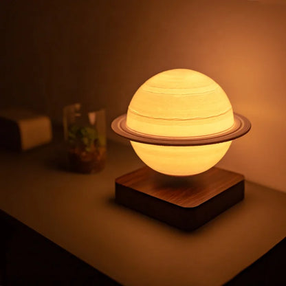 Hot Sale 3D Printed Bedroom Decoration Customizable Modern Warm Night Light Magnetic Levitation Floating Saturn Table Lamp