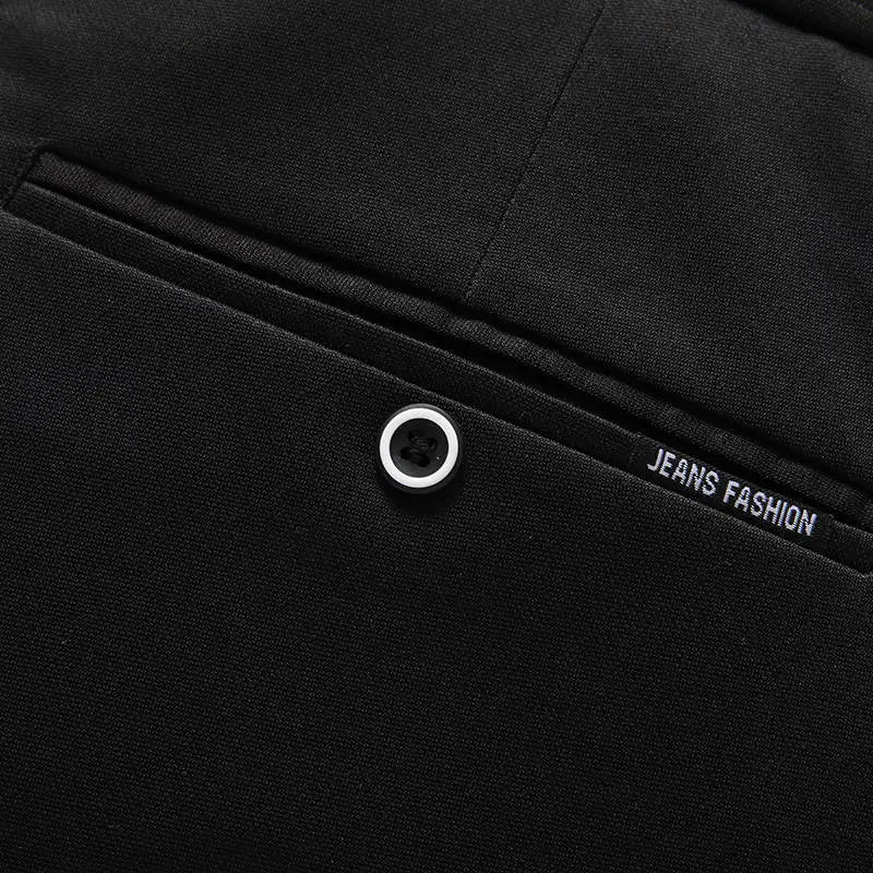 Suit Pants for Men Fashion Elegant Male Dress Pants Solid Color Straight Long Trousers Man Slim Fit Formal Trousers Black