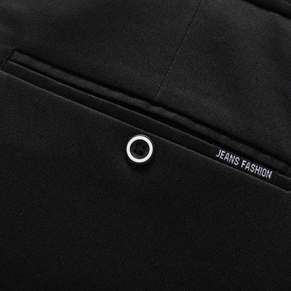 Suit Pants for Men Fashion Elegant Male Dress Pants Solid Color Straight Long Trousers Man Slim Fit Formal Trousers Black