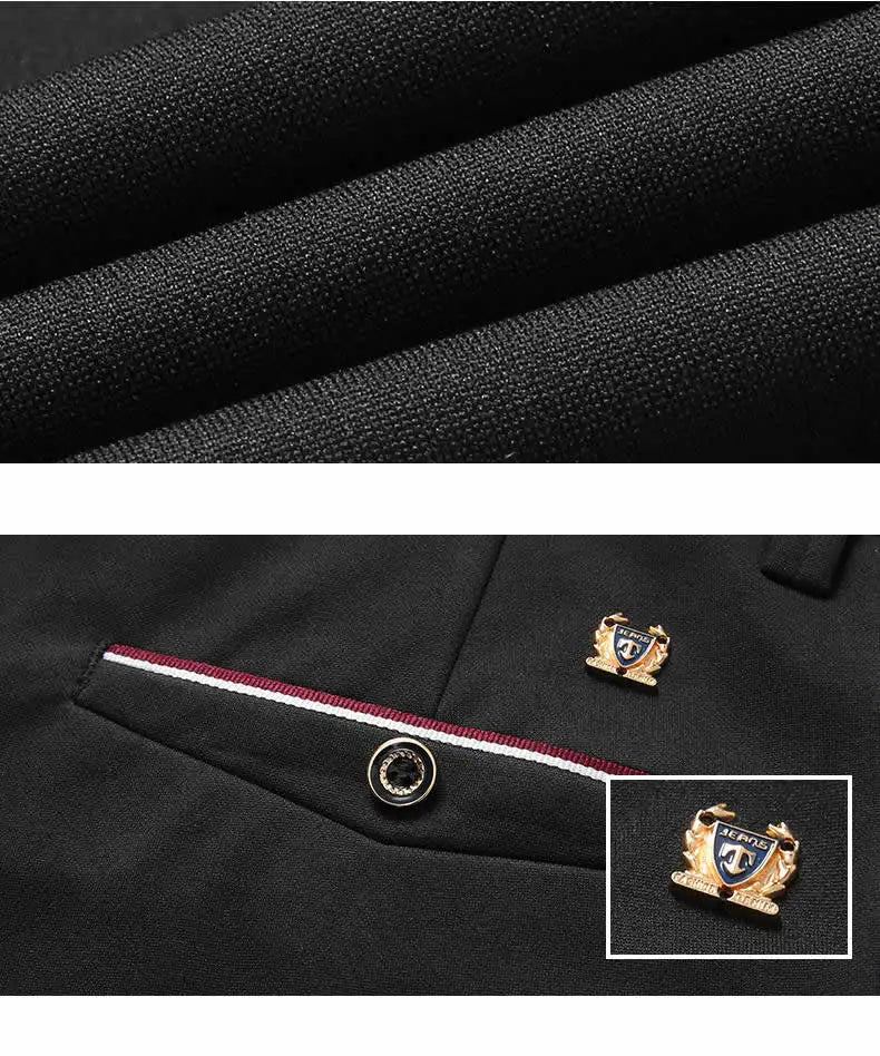 Suit Pants for Men Fashion Elegant Male Dress Pants Solid Color Straight Long Trousers Man Slim Fit Formal Trousers Black