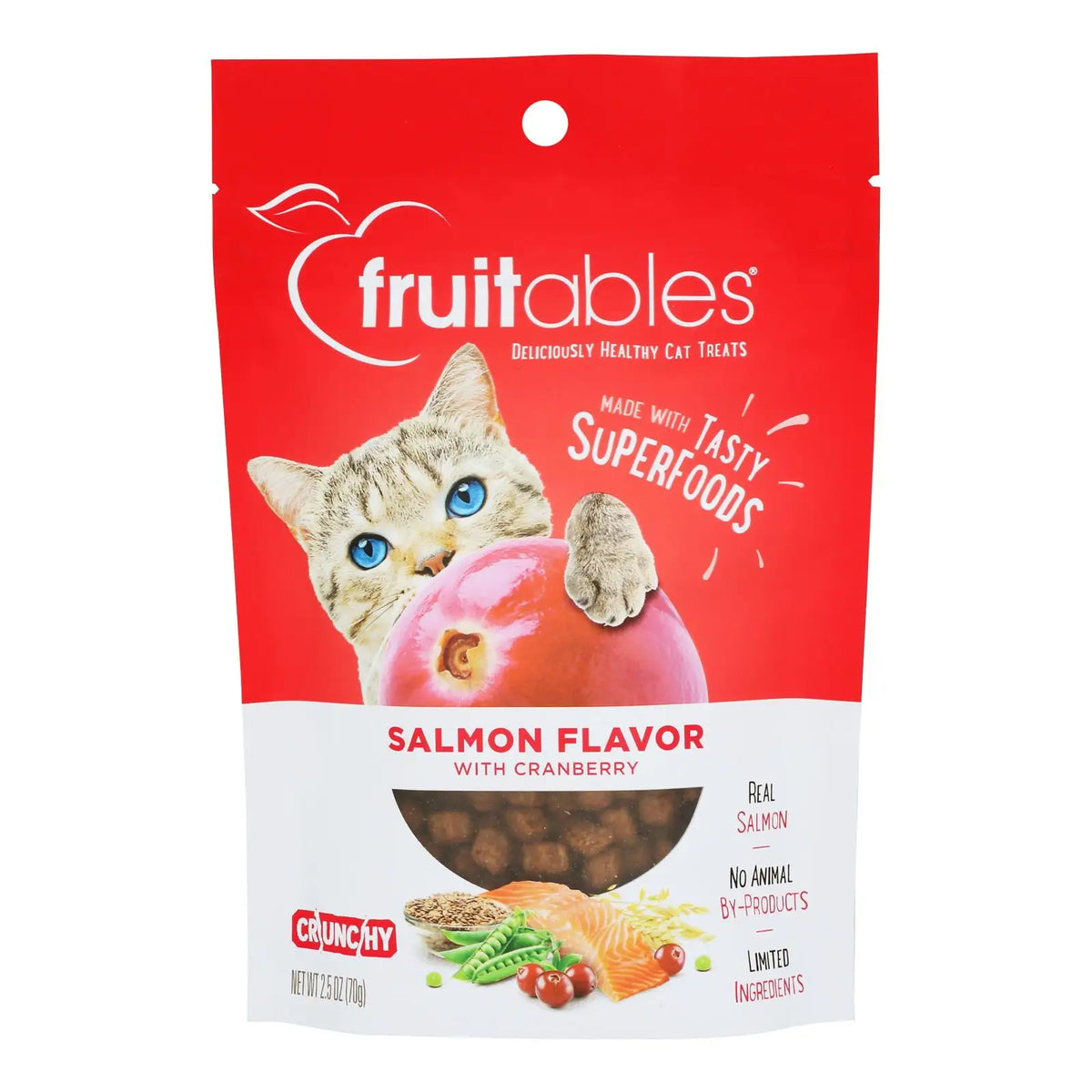 UD2 Fruitables Case of 10-2.5 oz Cat Treats Salmon & Cranberry Premium Cat Food