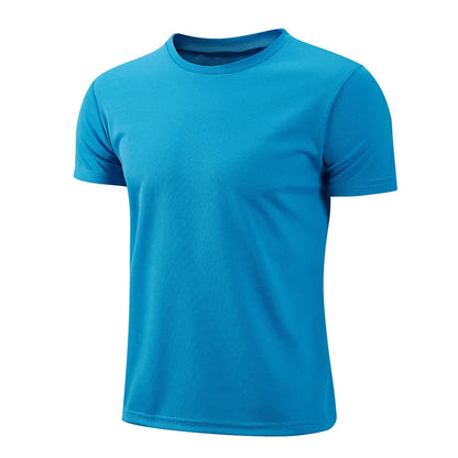 CT0003 Wholesale Men New Fashion Summer Casual Custom logo Polyester Quick Dry Plain Blank T Shirts Blouses