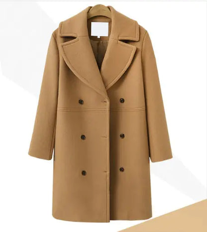 Plus-Size Woolen Overcoats for Women