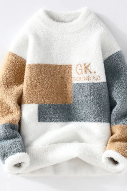 Sweaters men 2025 Winter Letter pattern thick sweater men Student youth sweaters autumn Men's wool pullovers full size S-3XL
