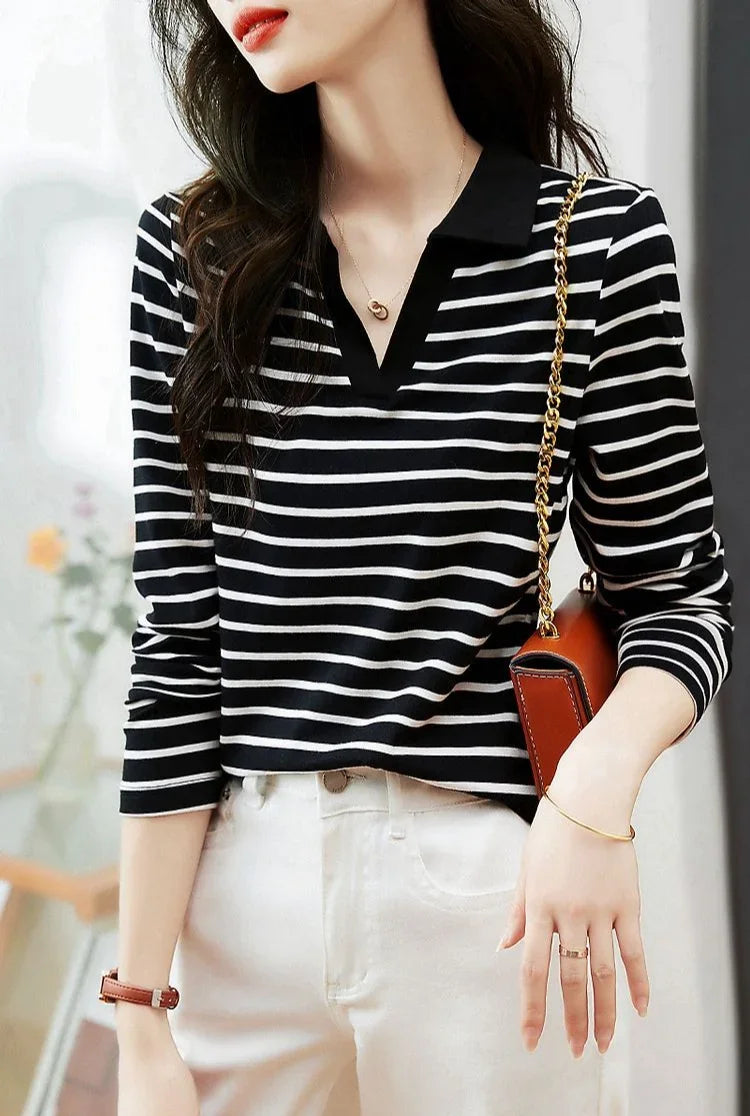 Woman Tshirt 100℅ Cotton With Collar Polo Neck T Shirt for Women New Youthful Clothes Original Casual Tops Clothing Sales Basic