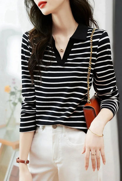 Woman Tshirt 100℅ Cotton With Collar Polo Neck T Shirt for Women New Youthful Clothes Original Casual Tops Clothing Sales Basic