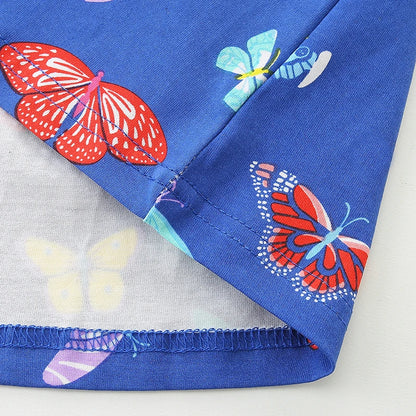 Spring Children's Clothing Kids Clothes 2025 Autumn Cotton Fall Baby Girls Long Sleeves Cartoon Butterfly Dresses