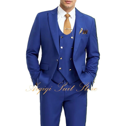 Formal Men's Suits 3 Piece Slim Fit Blazer Vest Pants Groom Tuxedo Suit Wedding Prom Homecoming Men Suits