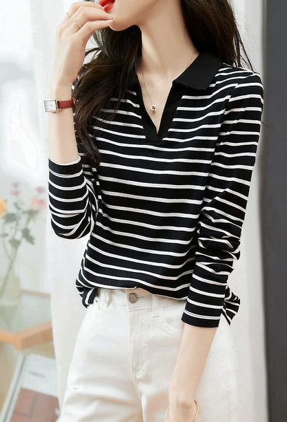 Woman Tshirt 100℅ Cotton With Collar Polo Neck T Shirt for Women New Youthful Clothes Original Casual Tops Clothing Sales Basic