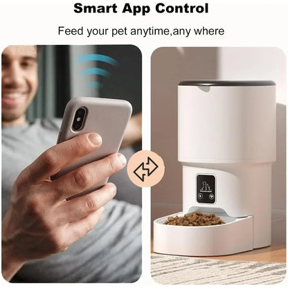 WiFi Automatic Cat Feeder 4L 2.4G Timed Multiple Auto Smart Dog Electric Self Feeding Remote Control Dry Food Basic Dispenser