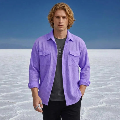Spring Summer New Shirt Arrival Men's Casual Daily Wear Top Multi Color Fashion Trendy Comfortable Cardigan Coat