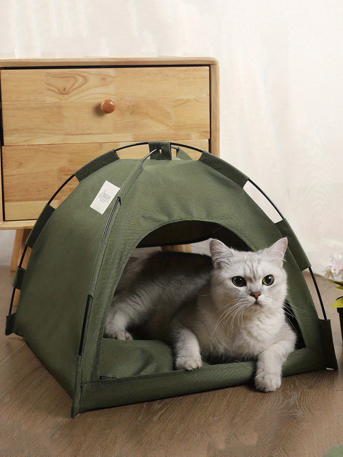 Pet Tent House Removable Enclosed Dog Cat Tent Bed Indoor Folding Portable Comfortable Kitten Bed Kennel For Small Pets
