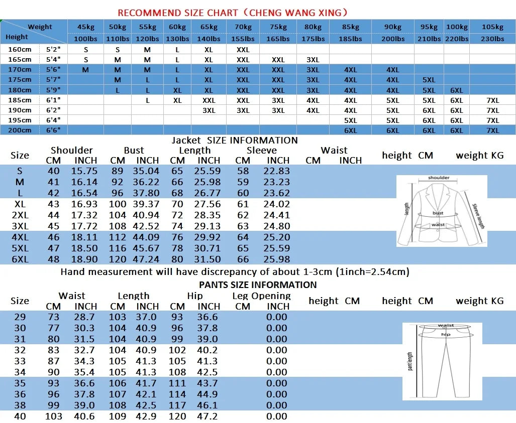 Suit (Blazer+Pants) Men's Fashion Business Outdoor Gentleman Trend Solid Color Casual Slim-fit Wedding Host Gentleman Suit S-6XL