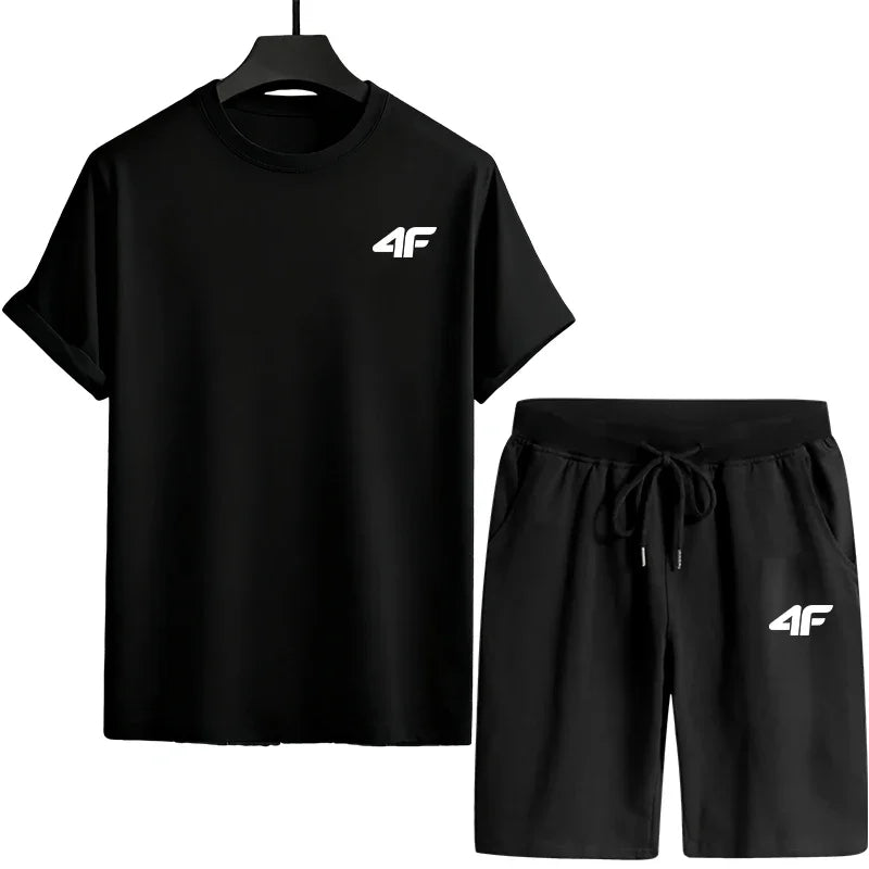 Spring Summer Daily Casual Fashion Short Sleeve Outfit T-shirt and Shorts 2026 New Arrival Tracksuit for Man Men's Clothes