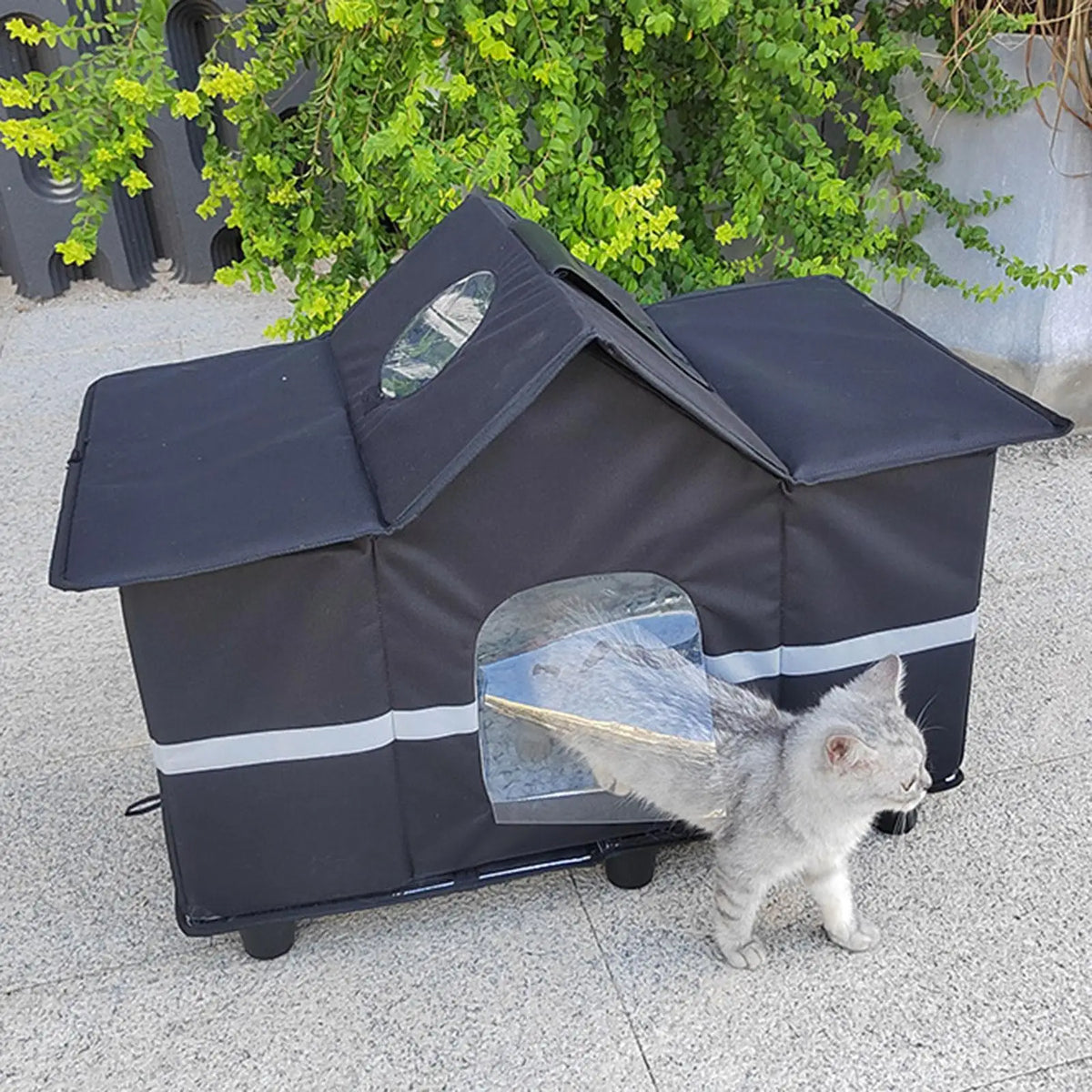 Outdoor Cat House Puppy Tent House Weatherproof Dog Kennels Cat Nest Homeless Pet Tent Wide Winter Shelter for Camping Kitten