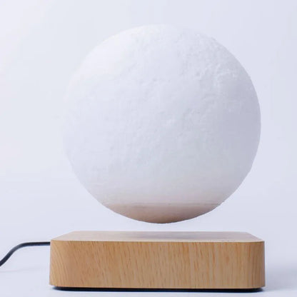 ZK30 Levitating Moon Lamp Night Light Floating 3D Printing LED Moon Lamp with Wooden Base and Magnetic with 3 Colors