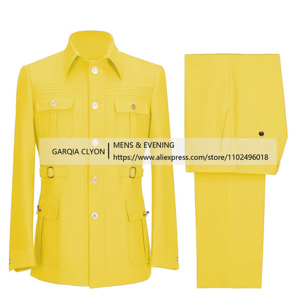 Latest Design Men Suits Blazer Pants 2 Pieces Male For Business Coat Jacket Blazer Groom Tuxedo Single Breasted