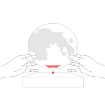 ZK30 Levitating Moon Lamp Night Light Floating 3D Printing LED Moon Lamp with Wooden Base and Magnetic with 3 Colors
