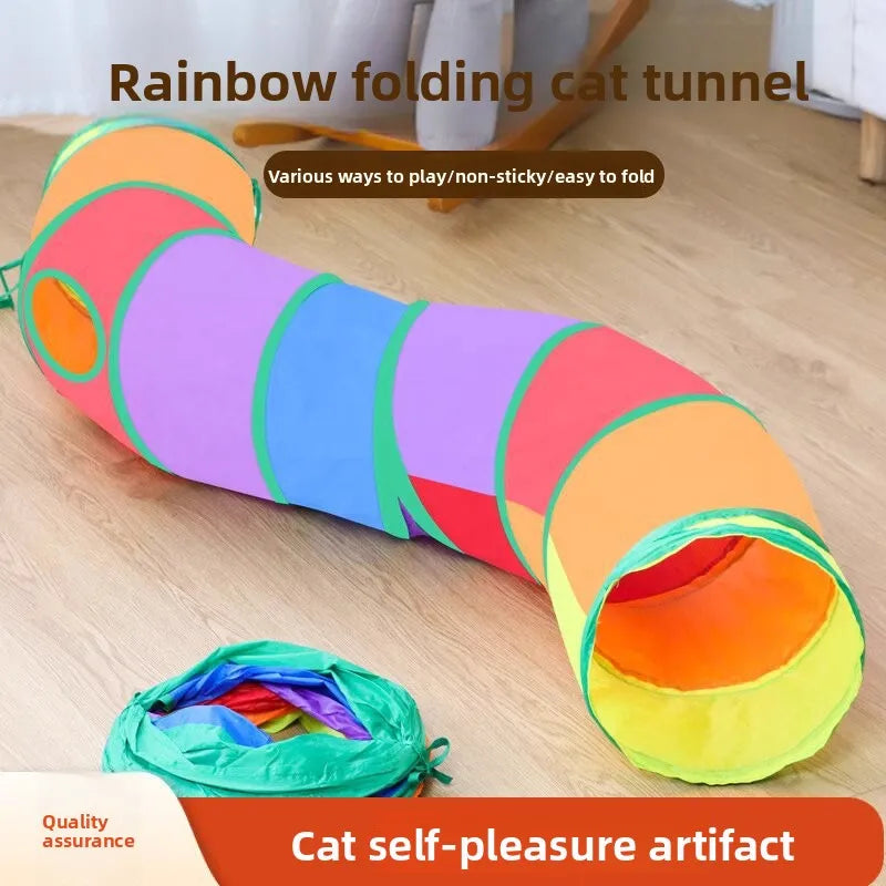 Cat teaser toy - for amusing and relieving boredom of cats. Cat tunnel tent - for creating a small cat passage