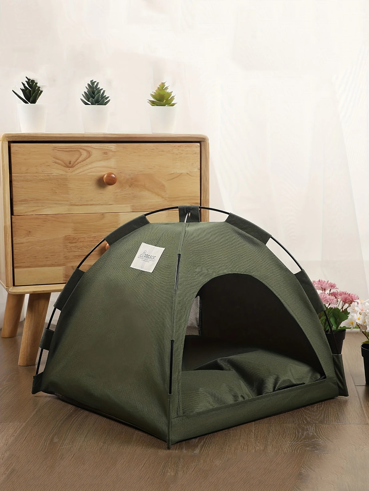 Pet Tent House Removable Enclosed Dog Cat Tent Bed Indoor Folding Portable Comfortable Kitten Bed Kennel For Small Pets