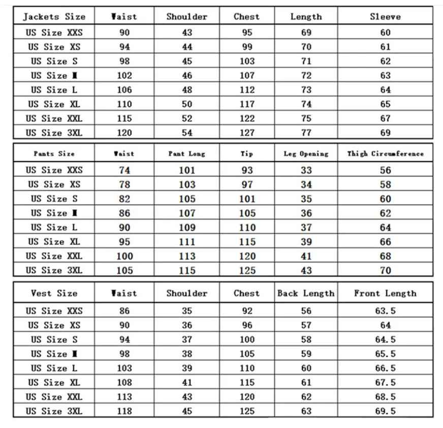 New Men's 2/3 Pieces Suit Formal Business Notch Lapel Slim Fit Tuxedos Best Man Blazer For Wedding Dress