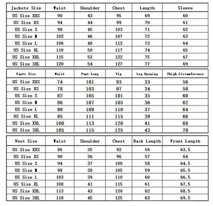 New Men's 2/3 Pieces Suit Formal Business Notch Lapel Slim Fit Tuxedos Best Man Blazer For Wedding Dress