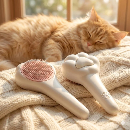 Cute Cat Paw Grooming Brush Pet Massage Comb Hair Removal Tool for Cats Dogs Interactive Puppy Kitten Cleaning Accessories