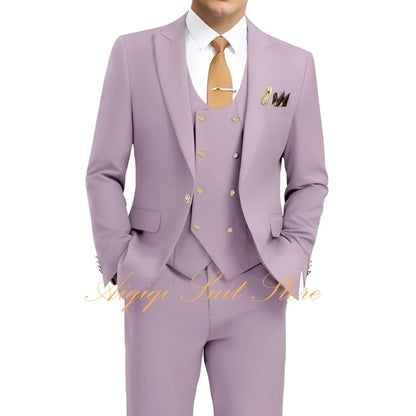 Formal Men's Suits 3 Piece Slim Fit Blazer Vest Pants Groom Tuxedo Suit Wedding Prom Homecoming Men Suits