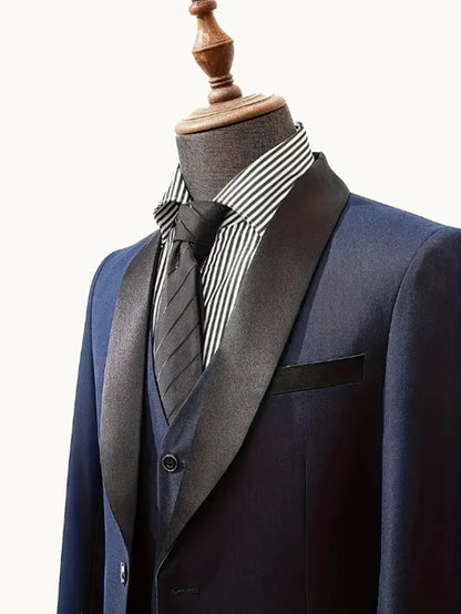 New Men's 2/3 Pieces Suit Formal Business Notch Lapel Slim Fit Tuxedos Best Man Blazer For Wedding Dress
