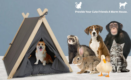 Pet Tent House Foldable and Removable Portable Comfortable and Breathable Cat House Stable Dog House with Thick Pad Pet Supplies