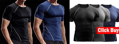 Running Shirts Soccer Shirts Men's Jersey Sportswear Mens Jogging T-Shirts Quick Dry Compression Sport T-Shirt Fitness Gym