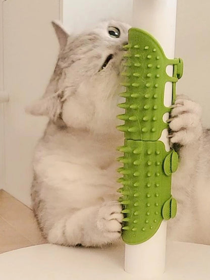 Pet Cat Hair Removal Massage Comb Cats Scratching Rubbing Brush kitten Grooming Self Cleaning Wall Corner Cat Scratcher Combs