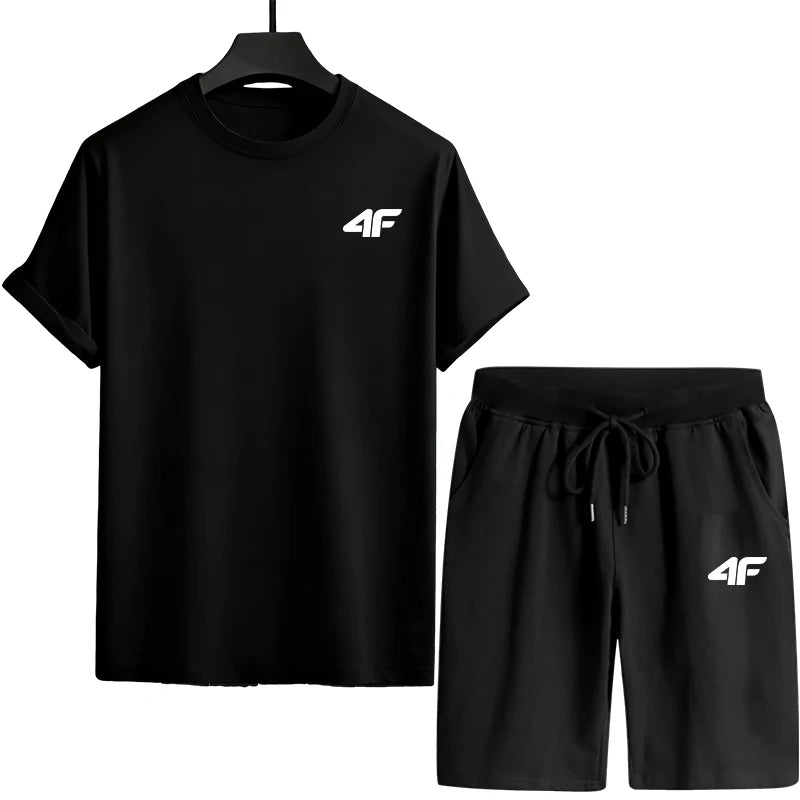 Spring Summer Daily Casual Fashion Short Sleeve Outfit T-shirt and Shorts 2026 New Arrival Tracksuit for Man Men's Clothes