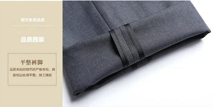 Suit (Blazer+Pants) Men's Fashion Business Outdoor Gentleman Trend Solid Color Casual Slim-fit Wedding Host Gentleman Suit S-6XL
