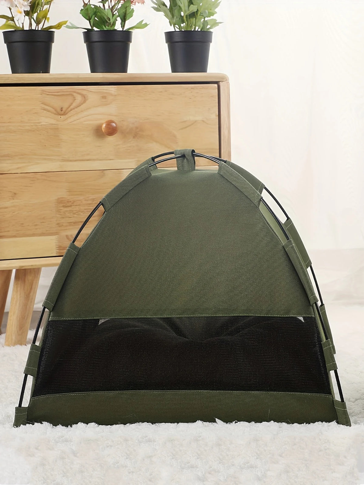 Pet Tent House Removable Enclosed Dog Cat Tent Bed Indoor Folding Portable Comfortable Kitten Bed Kennel For Small Pets