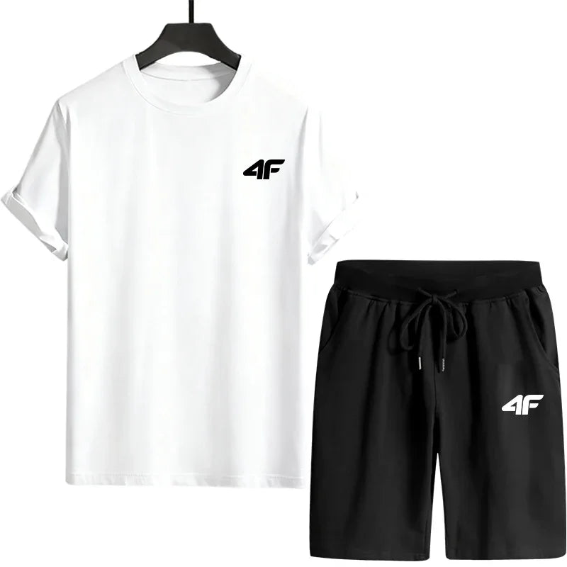 Spring Summer Daily Casual Fashion Short Sleeve Outfit T-shirt and Shorts 2026 New Arrival Tracksuit for Man Men's Clothes