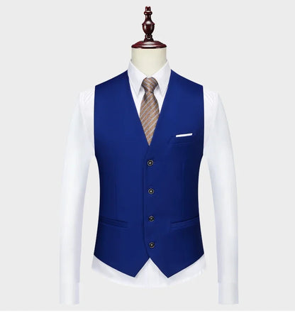 New Men's 2/3 Pieces Suit Formal Business Notch Lapel Slim Fit Tuxedos Best Man Blazer For Wedding Dress