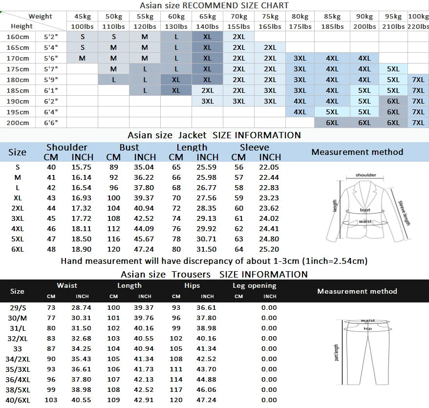 Suit (Blazer+ Pants) Fashion Men Solid color Business Wedding Work Casual Slim Professional Dress Groom Best Man Gentleman Suit