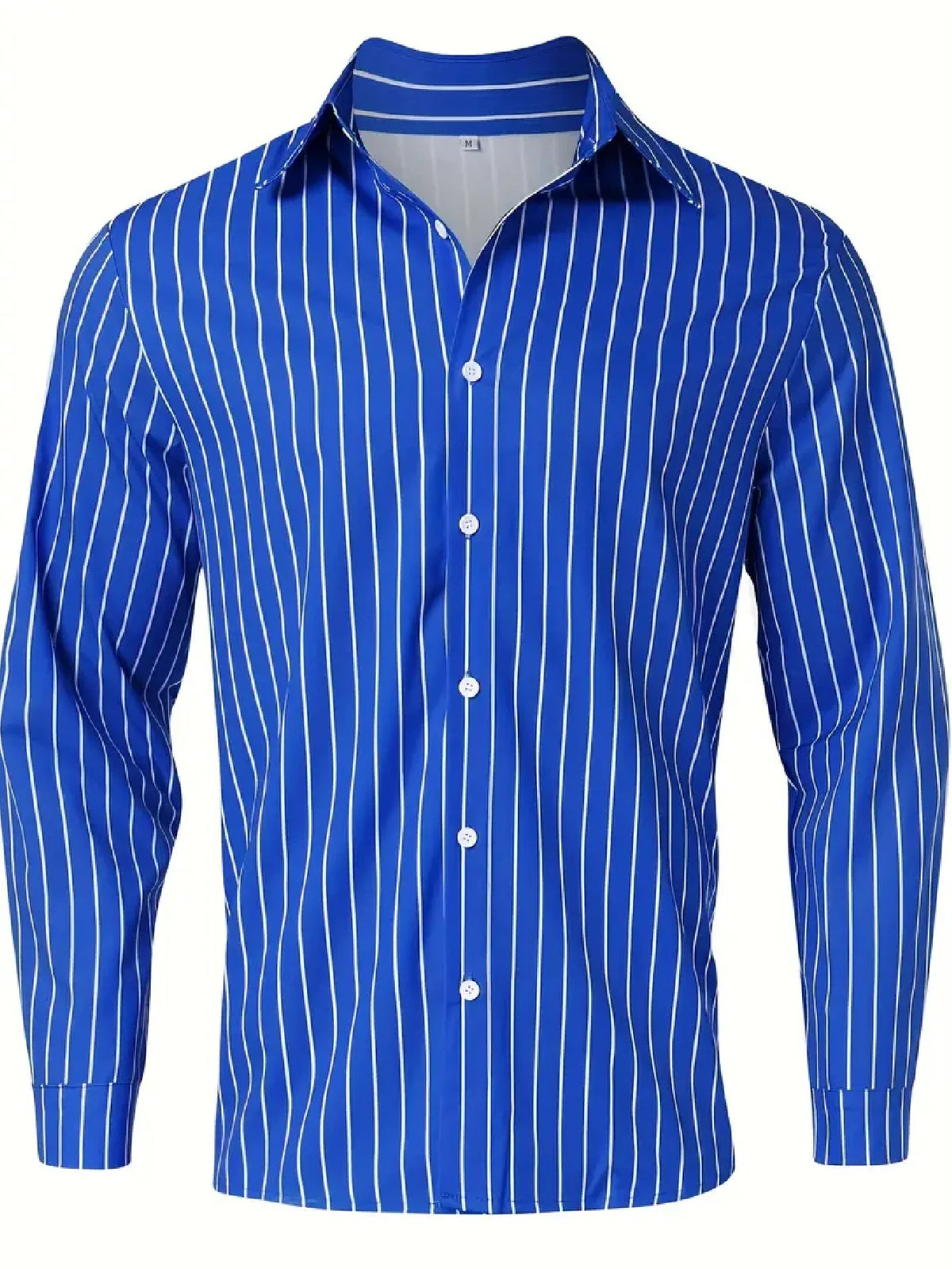 Spring Autumn Men Clothes Long Sleeve Stripe Shirt Men Casual Button Cardigan Shirt Tops Men Slim Fit Microprojectile Shirt Tops