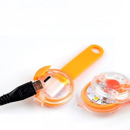 LED Pet Tracking Luminous Pendant Bright Ligh Dogs Collars Dog Wear Loss Weatherproof LED Safety Light USB Rechargeable Safety