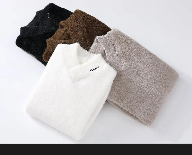 Sweaters men 2025 winter korean style mens warm sweater V-neck men sweaters autumn Men's wool pullovers men full size M-XXXL
