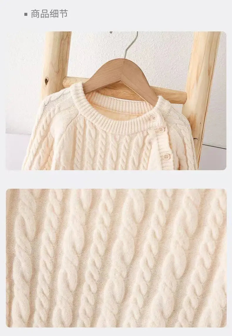 Baby Spring Clothes, Sweaters, Knitwears, Baby Girl's One-Piece Jumpsuit, Newborn Crawling Clothes, Spring & Fall Princess Outing Clothes