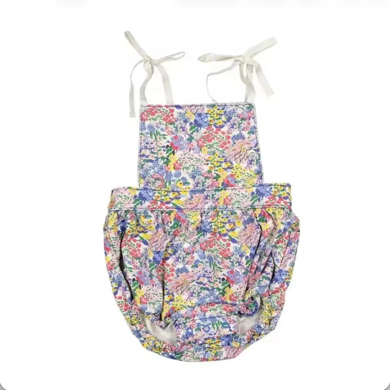 Baby Sets Spring/Summer TNS26 New Girl Printed Short-sleeved T-shirt Shorts Baby Blouse Bloomers Romper