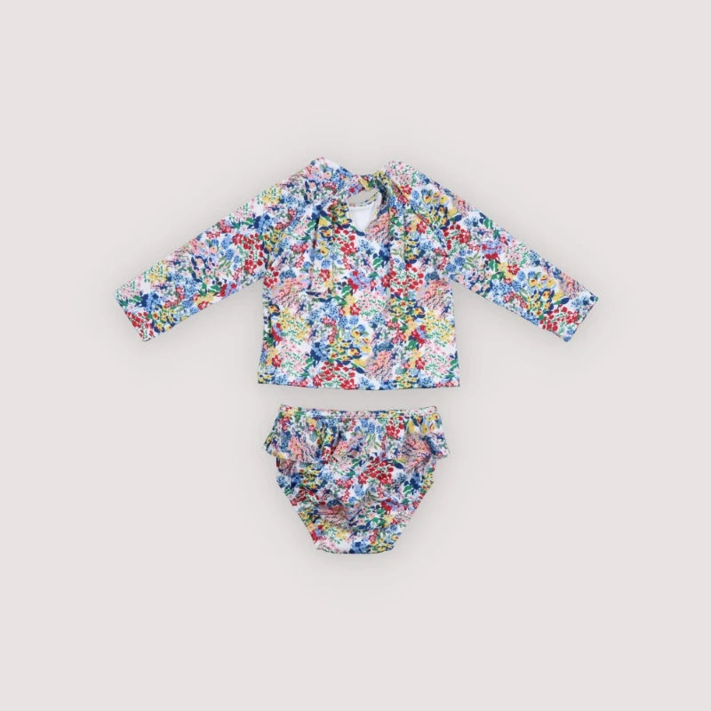 Baby Sets Spring/Summer TNS26 New Girl Printed Short-sleeved T-shirt Shorts Baby Blouse Bloomers Romper