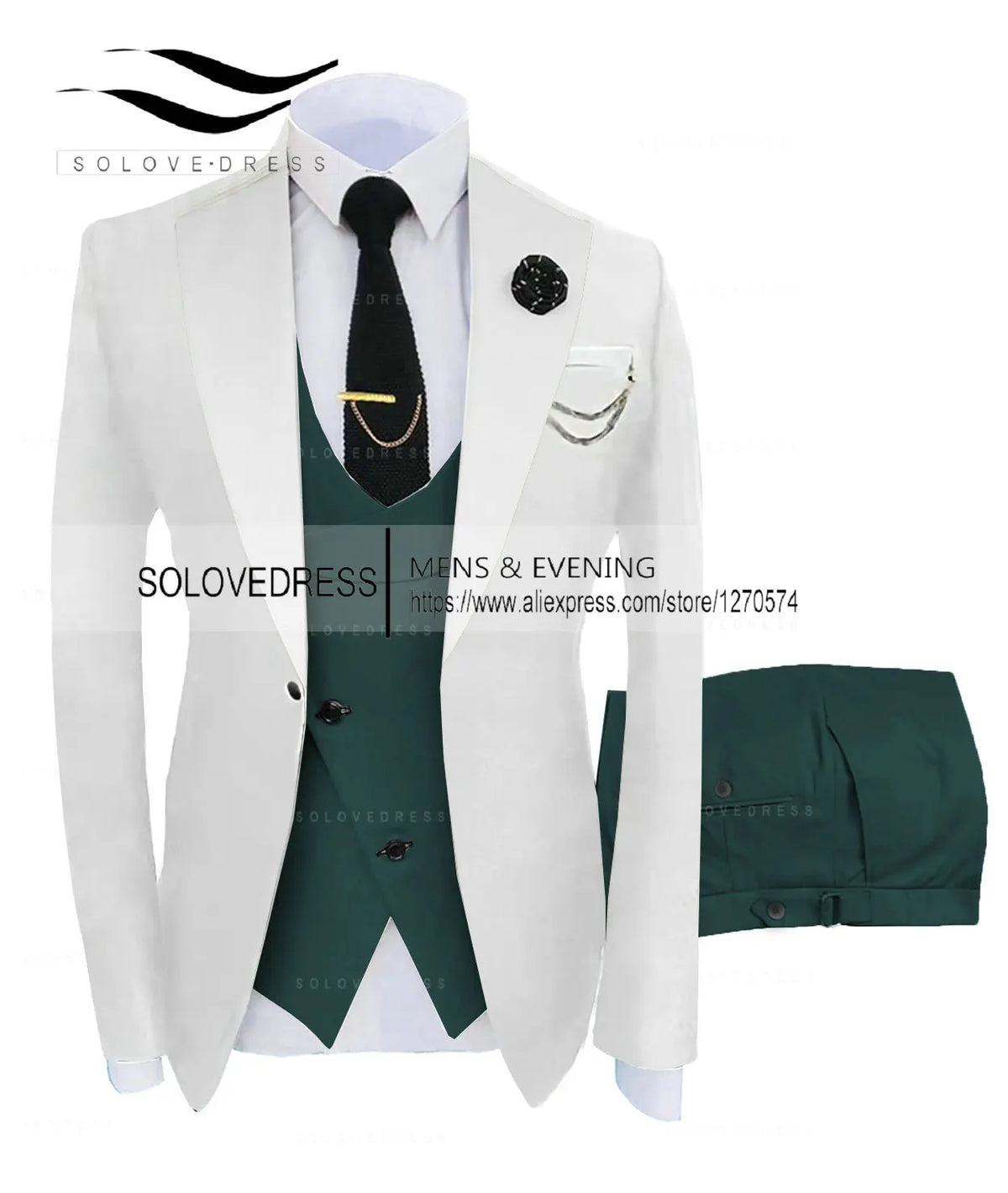 ( Jacket + Vest + Pants )Suits for Mens 2024 Casual Business Suit High-end Social Formal Suit 3 Pcs Set Groom Wedding Men
