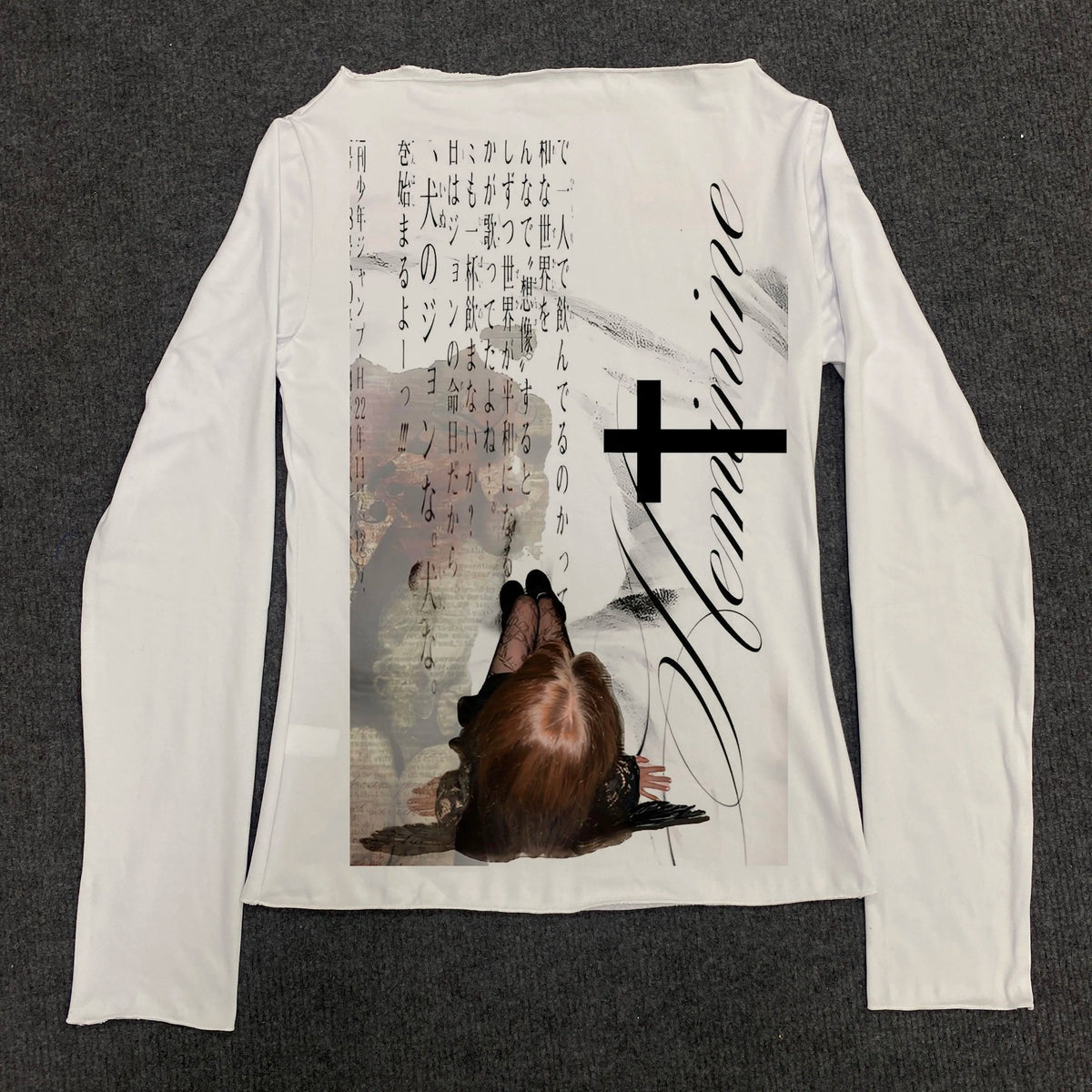 Women's T-shirts Woman Clothes for Women Trashy Y2k 2000s Tops Goth Anime Girl Long Sleeve Baby Tees Y2k Kitty Spring Woman