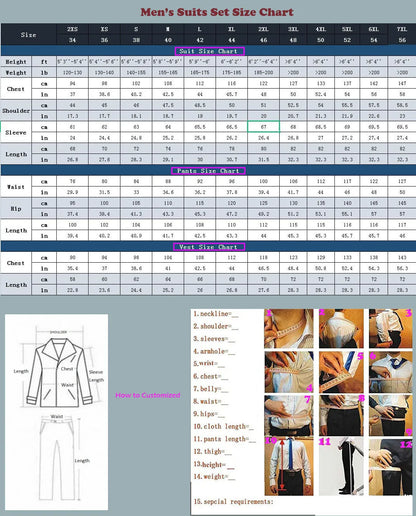 Wedding Suit For Men Set Navy Blue Blazers Formal 2 Pieces Jackets Pants Classic Business Coats Traje Formal Para Hombre